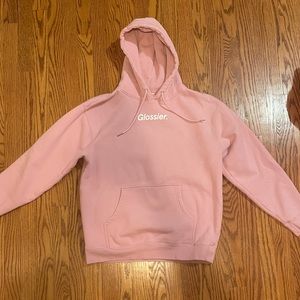 Glossier Original Pink Hoodie Medium, Barely Worn